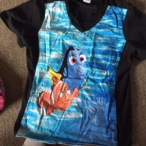 Disney Pixar large Nemo scrub top